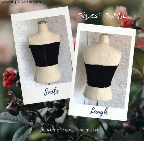 Tops - Ariana Black Crop Top S, M, L